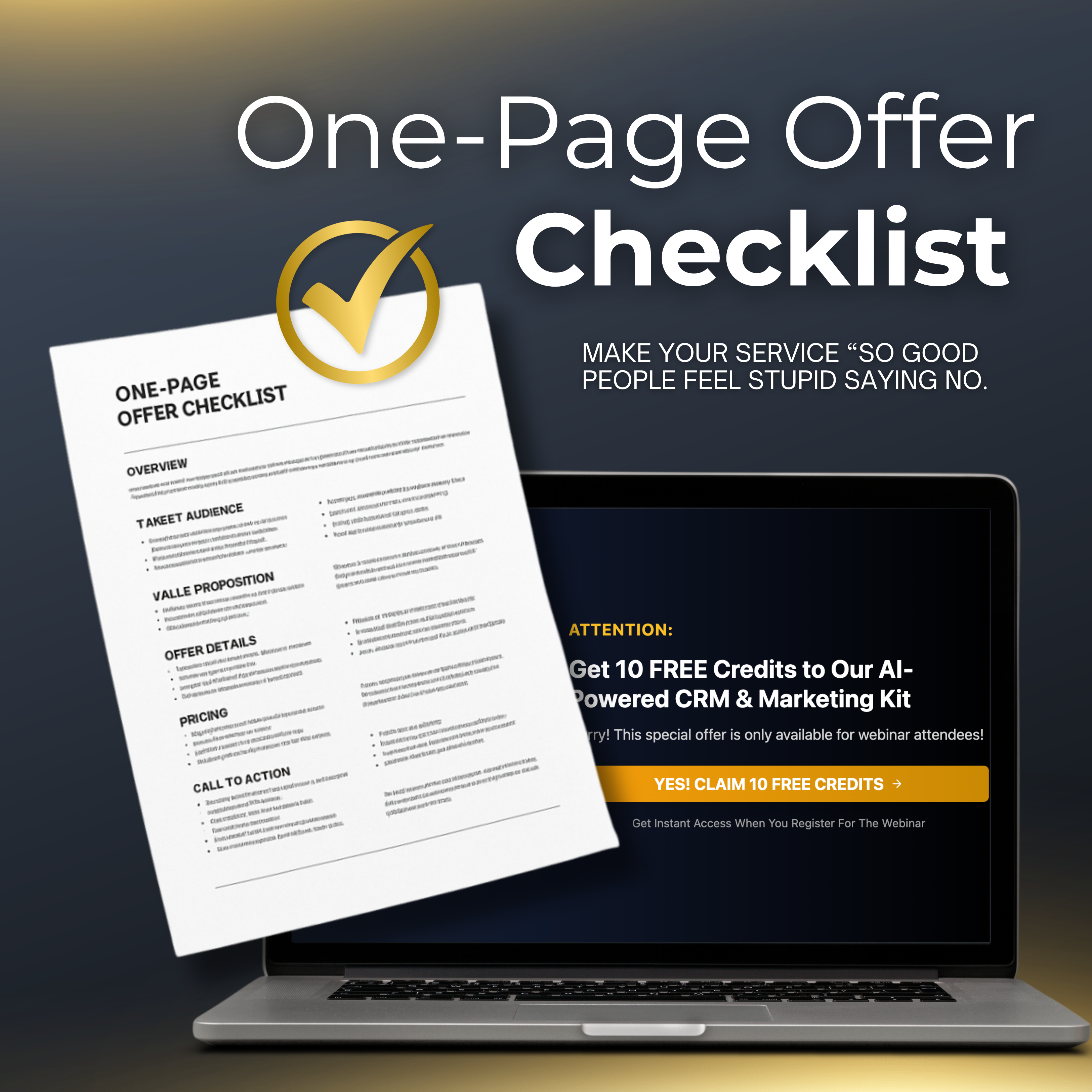 One-Page Offer Checklist